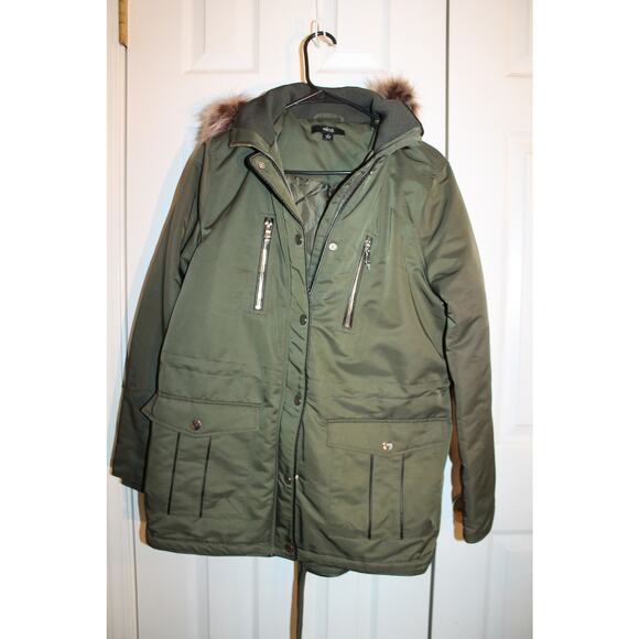ellos Forest Green Jacket with Removable Hood size 12 NWOT - Picture 1 of 4